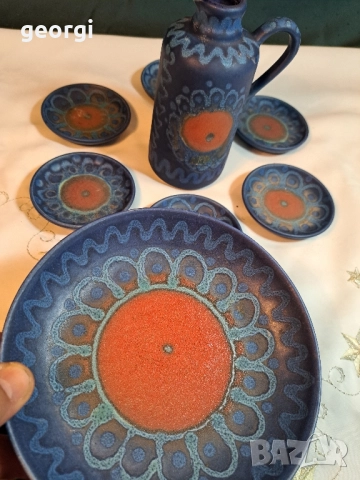 комплект немска керамика ръчна изработка 29/1, снимка 2 - Антикварни и старинни предмети - 52027517