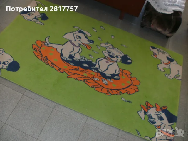 Детски дебел килим - 122,5 см х 202 см - красив !, снимка 4 - Килими - 48507782