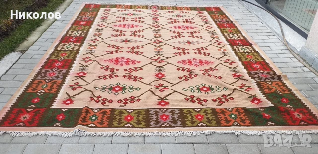 УНИКАТ , Чипровски Килим "ЛОЗИЦАТА", Античен, 150-годишен, СКЪП.