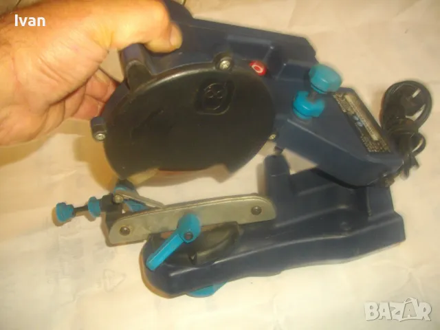 ф108мм 85W EINHELL 2008г. СТАРО МАСИВНО КАЧЕСТВО ЕЛЕКТРИЧЕСКА МАШИНА ЗА ЗАТОЧВАНЕ НА ВЕРИГИ ОТЛИЧНА, снимка 11 - Други инструменти - 50317366