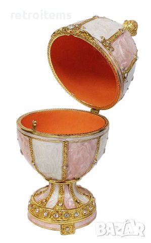 Фаберже стил, кутийки-яйца за бижута в луксозна подаръчна кутия., снимка 5 - Декорация за дома - 44104916