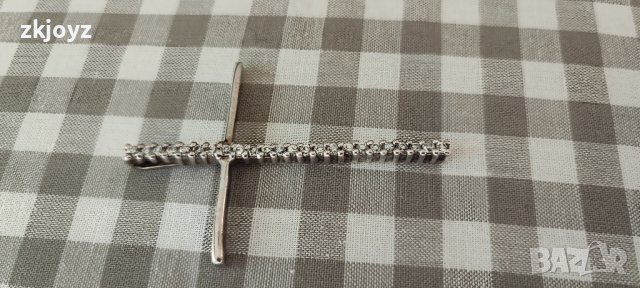 СРЕБЪРНА  ВИСУЛКА КРЪСТ С ЦИРКОНИИ 5.50 гр./ПРОБА 925, снимка 2 - Колиета, медальони, синджири - 43128018