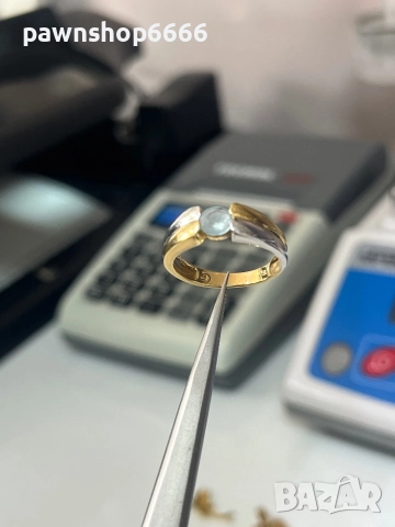 Златен пръстен 18 карата, снимка 4 - Пръстени - 51663492