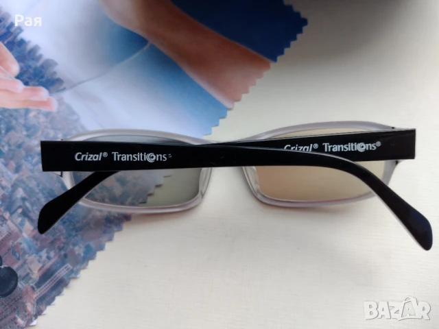Crizal Transitions / crizal® transitions®прозрачни слънчеви,диоптрични рамки очила за компютър , снимка 8 - Слънчеви и диоптрични очила - 50731658