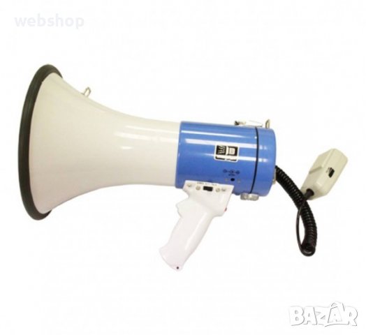 Мегафон UM-1, рупорен, сирена, запис, 50W, 12VDC, 8xR14, USB, 600m, снимка 2 - Друга електроника - 39034969