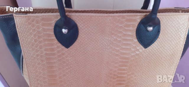 Дамска чанта от естествена кожа, снимка 1 - Чанти - 39221632
