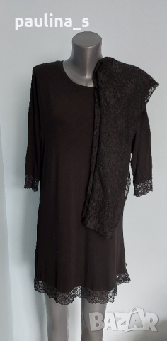 Марков комплект - туника тип рокля и дантелен клин, снимка 3 - Комплекти - 44852973