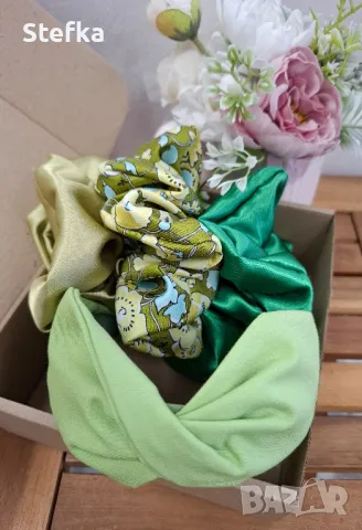 Диадеми от цветен деним, снимка 18 - Аксесоари за коса - 49434108