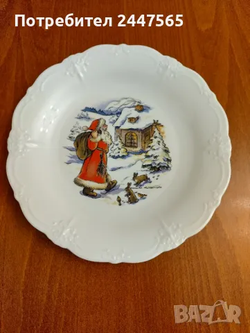 Порцеланова чиния"Коледа"., снимка 2 - Декорация за дома - 47630550