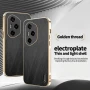 Honor 400 Pro 5G Удароустойчив Кожен Electroplating Silk Texture PU Leather Coated /PC TPU Калъф и П, снимка 2