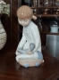 Порцеланова фигура "Момиченце с количка и кукла- бебе" – Nao by Lladro, Испания, 1977 г., снимка 1