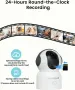 AKINGUAR Wifi 2К камера, 360° панорамна/накланяща се домашна камера, двупосочен разговор, снимка 8