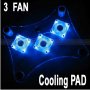 USB охладител за лаптоп с 3 неонови вентилатора Coolding Pad, снимка 7