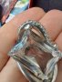 Сребърен пръстен с огромен циркон / проба 925 , снимка 4