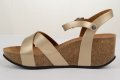 Златисти дамски сандали на платформа марка Kellies 39, снимка 4