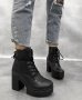 🔝Модерни и стилни дамски черни боти на ток🔝, снимка 7