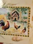 коркови подложки за чаши петел с кокошки 24/2, снимка 1