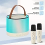 Караоке колона с 2 безжични микрофона Преносима Bluetooth Високоговорител Бял, снимка 1