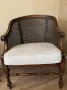 Рядък и нетрадиционен модел на ратаново кресло в шоколадов цвят , снимка 1
