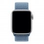 Текстилна каишка band за Apple Watch 7, 6, 5, 4, 3 - велкро син цвят, снимка 2