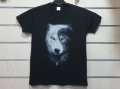 Нова детска тениска с дигитален печат Вълк Ин и Ян, Серия вълци