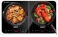 Индукционен котлон с 2 котлона, 10 мощности и 10 температурни настройки (60-240°C), 3500 W , снимка 1