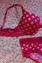 Нов комплект сутиен и бикини в розово с дантелки, снимка 2