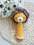 Плетена дрънкалка лъвче, снимка 1 - Плюшени играчки - 40475312