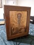Уникална стара антикварна икона с меден обков , снимка 2