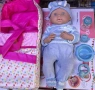 Кукла бебе с пълен комплект – Шише, пижама, легълце и аксесоари - 42 см - НА БЪЛГАРСКИ, снимка 8