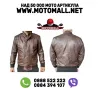 Ежедневно кожено мото яке Класк Brown Motomall, снимка 1