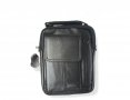 	Мъжка кожена чанта от телешки бокс с джоб , снимка 1 - Чанти - 34882392