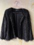 RESERVED Черно сако с ресни и сребърни нишки 40 размер 🖤, снимка 1 - Сака - 44067585