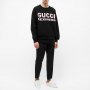 GUCCI Black Sexiness Logo Print Мъжка Блуза тип Пуловер size M, снимка 4