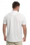 Нов мъжки комплект (сет): бяла мъжка блуза (тениска) тип Lacoste + капитанска шапка, снимка 3