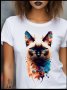 Тениска с щампа SIAMESE CAT