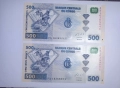 Конго 500 франка 2013 UNC, снимка 1