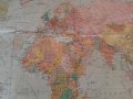 Стара Ретро Политическа Карта на Света-1962г , снимка 2