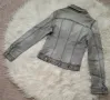 СТРАХОТНО светлосиво вталено дънково яке с перли, снимка 8