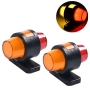 LED странични габарити тип рогче 2 броя неон ефект 12-24V червено-оранжево-оранжево, снимка 1