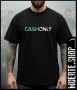 Черна тениска с щампа CASH ONLY DOLLARS, снимка 2