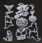 11 бр Хелоуин Halloween пластмасови резци форми печат украса фондан торта декор, снимка 2