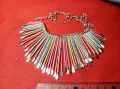 СТИЛНА ВИНТИДЖ АРТ СТИЛ СРЕБРИСТА ЦВЕТНА ОГЪРЛИЦА 47412, снимка 4