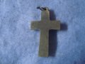 СТАРО БРОНЗОВО ПОСРЕБРЕНО РАЗПЯТИЕ КРЪСТЧЕ с ЕМАЙЛ-ЛАК 21238, снимка 9