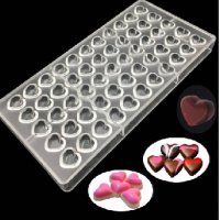 55 малки сърца сърце пластмасова форма Поликарбонатна отливка калъп Шоколадови бонбони пралини, снимка 2 - Форми - 37076137
