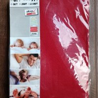 Червен еластичен чаршаф "Basic" 100% памук, снимка 3 - Спално бельо - 38701388