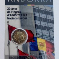 2 евро 2023 Андора  2 Euro 2023 Andorra 30 years in UN, снимка 1 - Нумизматика и бонистика - 43727384