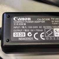 Canon CA-DC20E оригинално зарядно (5V,0,7A), снимка 3 - Кабели и адаптери - 32944838