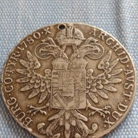 Сребърна монета 1 талер 1780г. Ранен Рестрайк Мария Терезия 13799, снимка 6 - Нумизматика и бонистика - 42930225