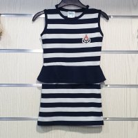 Нова детска моряшка рокличка с Пеплум и трансферен печат Котвичка, снимка 7 - Детски рокли и поли - 29039692
